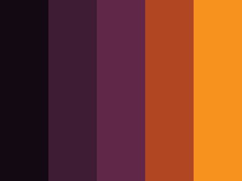 Halloween color palette.  "Trick or Treat" by punksafetypin dark, halloween, orange, purple Halloween Color Palette, Orange Palette, Purple Palette, Halloween Color, Orange Color Palettes, Purple Color Palettes, Color Palette Challenge, Color Schemes Colour Palettes, Palette Art