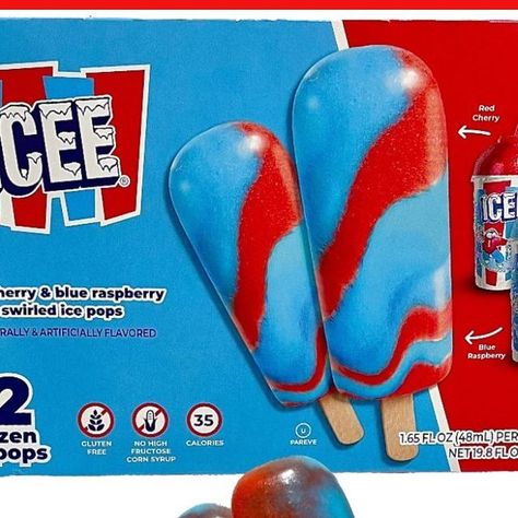 JunkFoodMom on Instagram: "New Icee Red Cherry and Blue Raspberry Swirled Ice Pops. They don’t look like the ones on the packaging but the tie-dye look works just fine. They are smaller than I expected. But you can taste each flavor, they are smooth and a fun way to enjoy an Icee. 🔵🔴 @theiceecompany 👉🏻FOUND @walmart #icee #iceecompany #theiceecompany #iceeswirledicepops #iceeicepops #swirledicee #walmart" Icee Cherry, Icy Pops, Ice Cream Flavors List, Spiderman Outfit, Blue Drinks, Minecraft Bedroom, Sleepover Food, Pretty Dessert, Ice Cream Popsicles