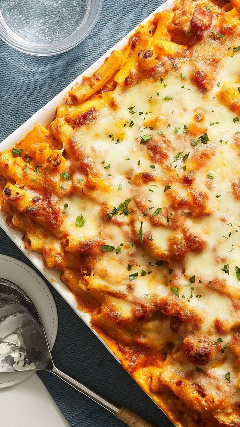 Southern Living Baked Ziti, Joanna Gaines Pink Baked Ziti, Ziti Lasagna Bake, Joanna Gaines Baked Ziti, Ina Garten Baked Ziti, Ziti Casserole Baked, No Meat Baked Ziti, Best Ziti Recipe, Million Dollar Baked Ziti