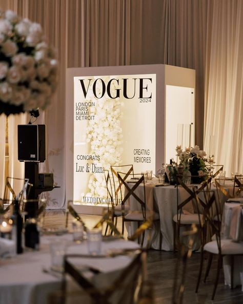 Vogue Box Backdrop for Mr & Mrs Lucaj! 🥂🤍 Photography: @visiproductions Wedding Planner: @seeventsplanning Florist/Decorator: @goldeneventsinc @coutureeventsmi Photo Booth: @albeventsco Cake: @arnolds_cakes Venue: @st._paul_albanian_cc #voguebooth #fleurgalorewallsdetroit #fleurgalorewalls #flowerwallrentaldetroit #flowerwallsofdetroit #fyp #events #proposal #engagement #bridal #wedding #bride #bridetobe #weddingdecor #love #birthday #michiganweddingphotographer #michiganweddin... Vogue Photo Booth, Party Branding, Flower Wall Rental, Magazine Wall, Love Birthday, Michigan Wedding Photographer, Proposal Engagement, Personalized Party, St Paul