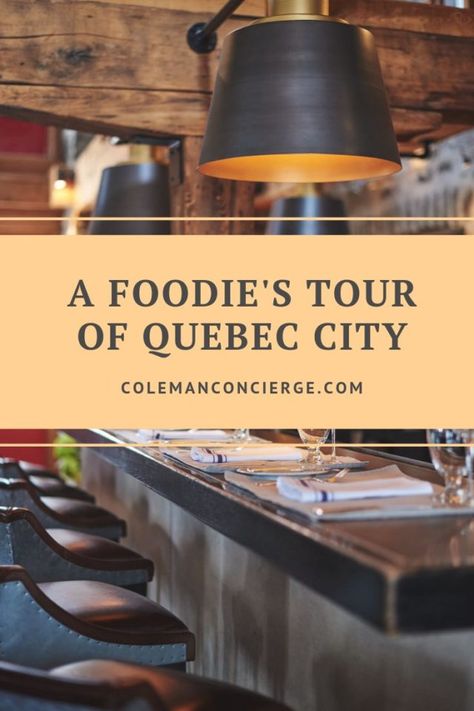 Did you know eating is the number one tourist activity in Quebec City? With so many delicious and adventurous foods to try, Quebec offers a food scene like none other in North America. Click in to join us on a foodie tour of our favorite eats in Quebec City. #QuebecCity #foodtour #Quebec #foodie #travelguide #Canada #tripplanning #traveltips Blame Canada, Quebec City Christmas, Montreal Vacation, Canadian Road Trip, Canada Vacation, Quebec City Canada, Canada Trip, Foods To Try, Ontario Travel