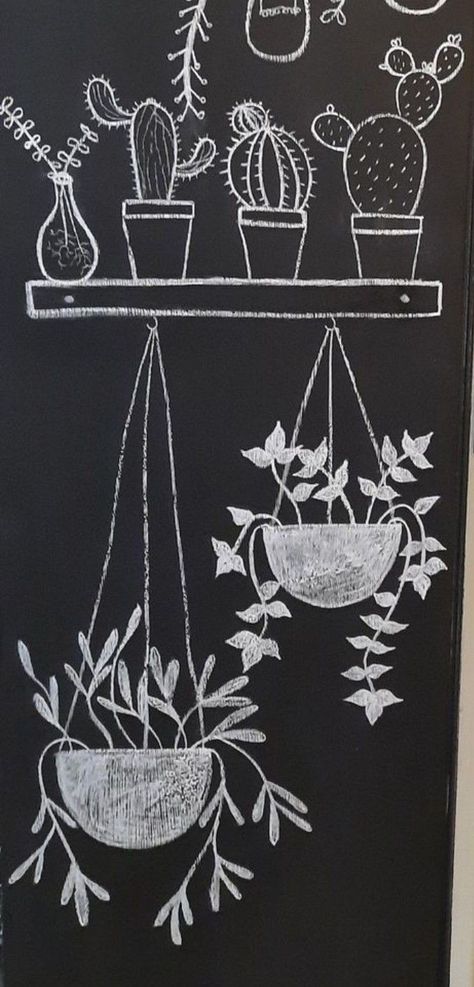 Chalkboard Designs Doodles, Chalkboard Wall Art Kitchen, Cool Chalkboard Wall Art, Chalkboard Ideas Spring, May Blackboard Ideas, Decorative Chalkboard Ideas, Kitchen Blackboard Ideas Chalk Art, Cute Chalk Wall Ideas, Chalkboard Wall Art Bedroom