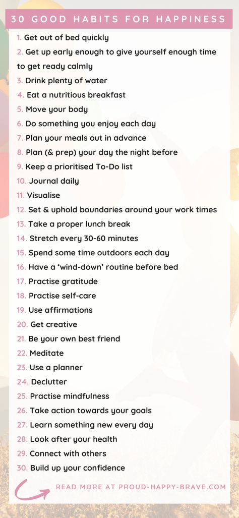 Habits can be really powerful but what are some good habits to start that will boost your health & happiness? Here are 30 of my favourite!! Click through to find out why habits are important, what makes these 30 good habits so powerful, PLUS get a FREE habit tracker to help you set up your new habits! Good Habits To Start, Free Habit Tracker, Habits To Start, Healthy Happy Life, Self Care Bullet Journal, Get My Life Together, Finding Happiness, Ab Workouts, Move Your Body