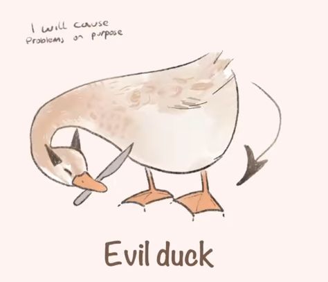 Evil Duck, Duck Drawing, Frogs, Animal Art, Doodles, Kitty, Drawings, Anime, Quick Saves