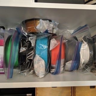 How to Store 3D Printing Filament : 5 Steps (with Pictures) - Instructables 3d Printer Storage Ideas, 3d Printer Filament Storage, 3d Filament Storage Ideas, 3d Printer Organization, Printer Hacks, Filament Storage, Printer Storage, Vacuum Machine, 3d Printer Filament