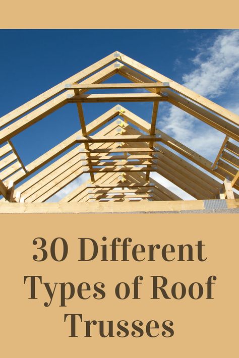 Room-in-the-attic is a common truss that is often used in the garage or drive shed. #rooftrusses #roofing #homeimprovement Attic Trusses Design, Roof Truss Design How To Build, Roof Pitch Ideas Design, Building Trusses, Exposed Roof Trusses, Timber Frame Shed, Timber Frame Garage, Types Of Roof, Hip Roof Design