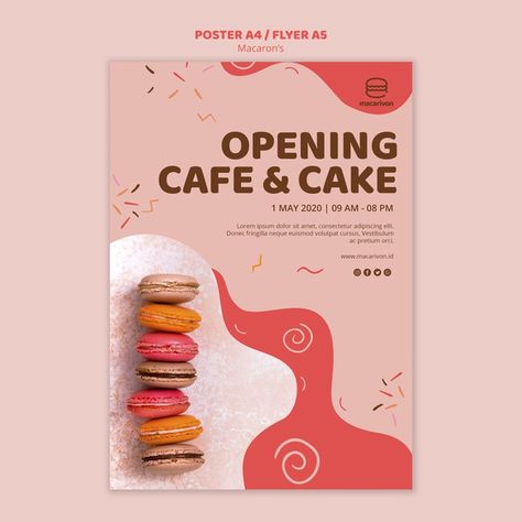 Cake Poster, Dessert Restaurants, Ice Cream Poster, Vintage Bakery, Cafe Posters, Cookies Theme, Cupcake Designs, Food Poster Design, Food Ads