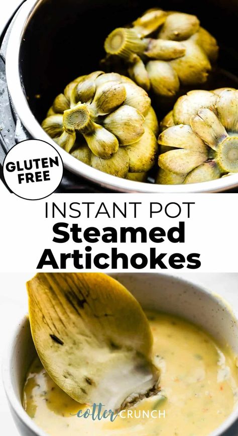 Multicooker Recipes, Steamed Artichokes, Cotter Crunch, Instant Pot Veggies, Steam Artichoke, Instant Pot Steam, Keto Sides, Spring Dishes, Vegetarian Dish