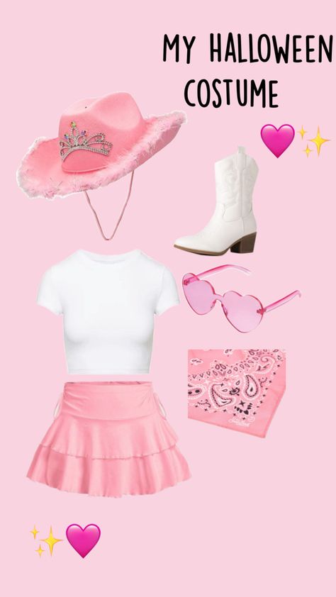 Preppy Halloween Costume For 1 Person, Pink Cowgirl Halloween Costumes, Cute Cowgirl Outfits Halloween, Preppy Cowgirl Halloween Costume, Preppy Costume Ideas, Preppy Halloween Costume, Preppy Costume, Cowgirl Costume Halloween, Cowgirl Outfits Halloween