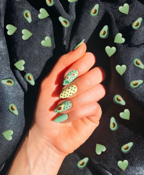 Avocado Nails, Makeup Nails Art, Chic Nails, Design Inspo, Makeup Nails, Nails Inspiration, Cute Nails, Nail Inspo, Nail Art Designs