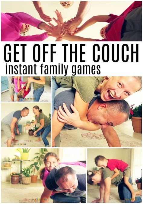 INSTANT 5 FAMILY INDOOR GAMES! No preparation and can be played with small or big groups of people! Remember, there is nothing better than spontaneous family fun!  #FamilyFun #SpontaneousGamesForFamily #NoPrepGamesForFamily #ActivitiesForKids #IndoorGamesIdeas #LivingroomGamesForFamily #FunForKids #GamesForFamily Family Games That Require Nothing, Games To Play With 5 People, Family Reunion Activities, Family Games Indoor, Family Games To Play, Games Indoor, Get Off The Couch, Camp Games, Mommy Ideas