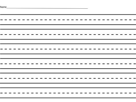 This lined paper is perfect for kids in preschool, kindergarten, first grade, and second grade. The lines help students perfect their handwriting skills while providing plenty of space for writing sentences or journal stories. The printable writing paper bundle is great for classroom use by teachers and homeschool use by parents! Lined Paper For Kindergarten Writing, Printable Writing Paper For Kids, Free Lined Paper Printable Templates, Lined Paper Template Free Printable, Free Writing Paper Printables, Free Printable Writing Paper, Lined Paper Printable Free, Free Printable Lined Paper, Kindergarten Lined Paper