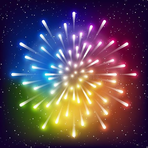 Rainbow Fireworks, Fire Work Backgrounds, Fireworks Wallpaper Backgrounds, Fireworks Vector Illustration, Fireworks Background, Holiday Graphics, Rainbow Background, Wedding Vector, Starry Sky