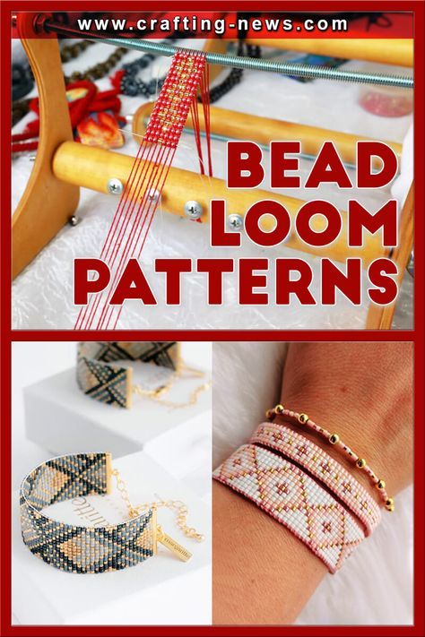 21 Bead Loom Patterns 1 Free Seed Bead Loom Patterns, Hat Beading Pattern, Jewel Loom Patterns Free, Beading On A Loom, Diy Beading Loom How To Make, Beaded Bracelet Patterns Free, Free Bead Loom Bracelet Patterns, How To Loom Bead, Loom Beading Ideas