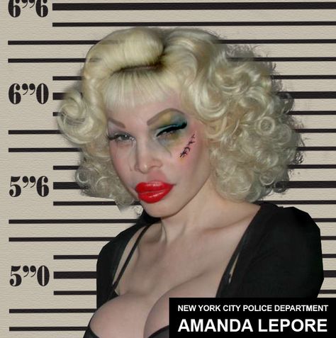 Celebrity Mugshots, Amanda Lepore, Figure Me Out, Makeup Books, Cool Album Covers, Were Expecting, Web Design Graphic, Annie Leibovitz, Club Kids