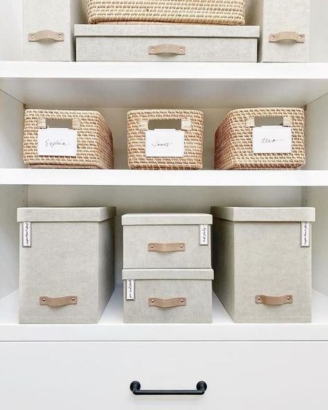 File Box Organization, File Boxes, Hanging File Folders, Hanging Files, Marie Kondo, Important Documents, The Container Store, Custom Closet, Photo Box