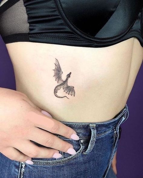 Dragon Tattoo Ankle, Beautiful Dragon Tattoo, Targaryen Tattoo, Dragons Tattoo, Cage Tattoos, Small Dragon Tattoos, Chinese Dragon Tattoos, Ribcage Tattoo, Dragon Tattoo For Women