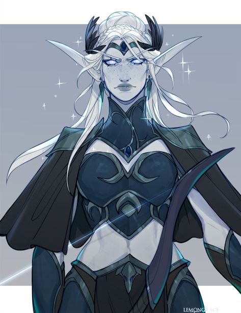 Winter Fey, Drow Character Art, Banshee Art Beautiful, Pirate Vibes, Moon Elf, Family Aesthetic, Elf Art, Warcraft Art, Night Elf