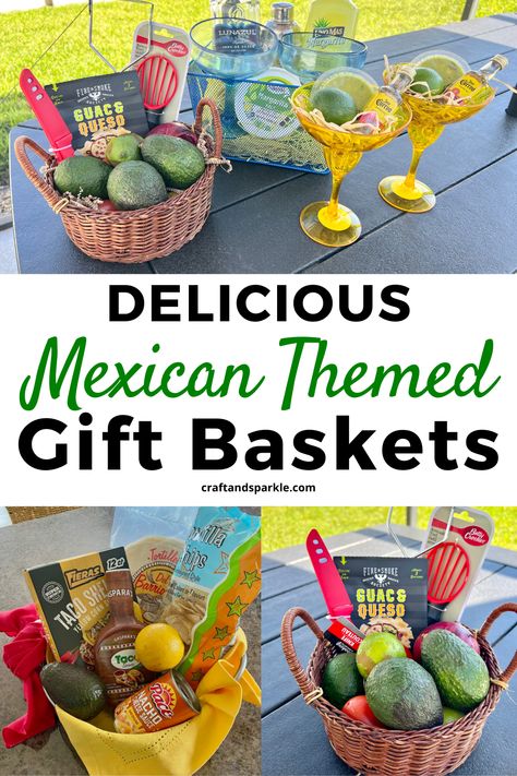 Taco Tuesday Centerpieces, Taco Auction Basket Ideas, Taco Themed Raffle Basket, Taco Raffle Basket, Taco Basket Ideas, Fiesta Themed Gift Basket, Mexico Gift Basket, Nacho Themed Gift Basket, Fiesta Theme Party Favors For Adults