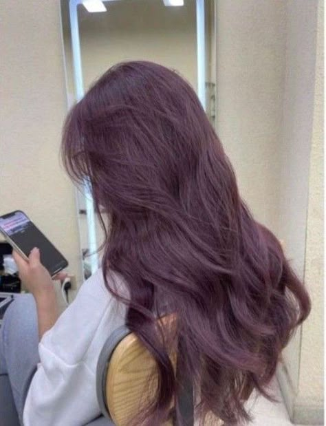 Korean Purple Hair, Purple Undertone Hair, No Bleach Hair Color, Ash Purple Hair, Purple Brown Hair, Violet Hair Colors, Lavender Hair Colors, Hair Color Plum, Winter Hair Colors