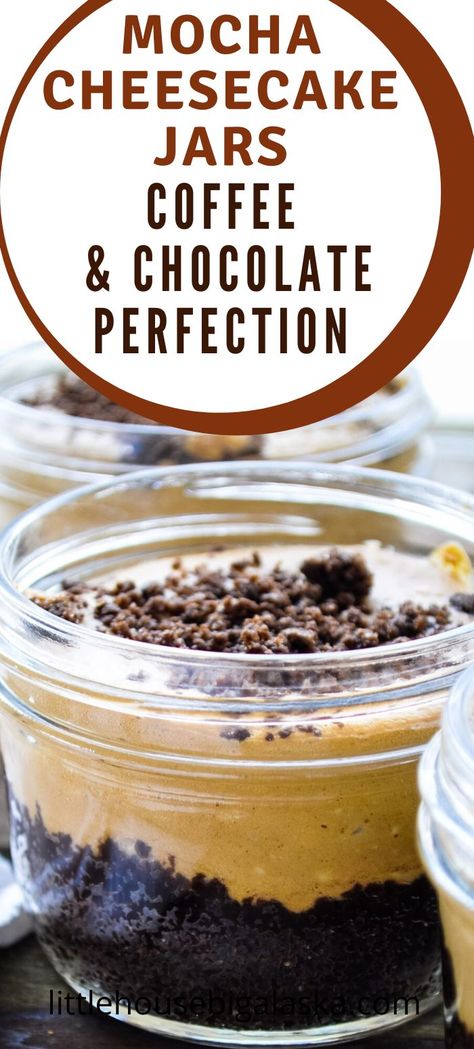 Desserts To Make And Sell, Mason Jar Cheesecake, Smooth Cheesecake, Cheesecake Jars, Mocha Cheesecake, Simmering Pot, Jar Desserts, Cake Jars, Mint Cheesecake