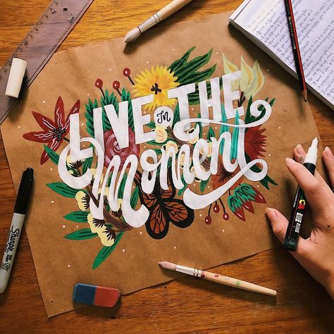 Quotes With Design, Tombow Watercolor, Quotes Painting, Lettering Painting, Quotes Illustration, Calligraphy Quotes Doodles, Calligraphy Illustration, Strong Typography, Handlettering Calligraphy