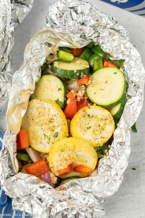 How To Cook Veggies On The Grill, Roasted Veggies On The Grill, How To Grill Veggies On The Grill, Grilled Veggies On The Grill In Foil, Grill Veggies On Grill, Grilling Veggies On The Grill, Vegetable Foil Packets, Grilled Ideas, Grill Vegetables In Foil