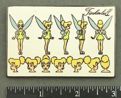 Tinkerbell Characters, 3ds Max Design, Simple Face Drawing, 1930s Cartoons, Character Model Sheet, Disney Trading Pins, Disney Collectables, Original Card, Disney Pins