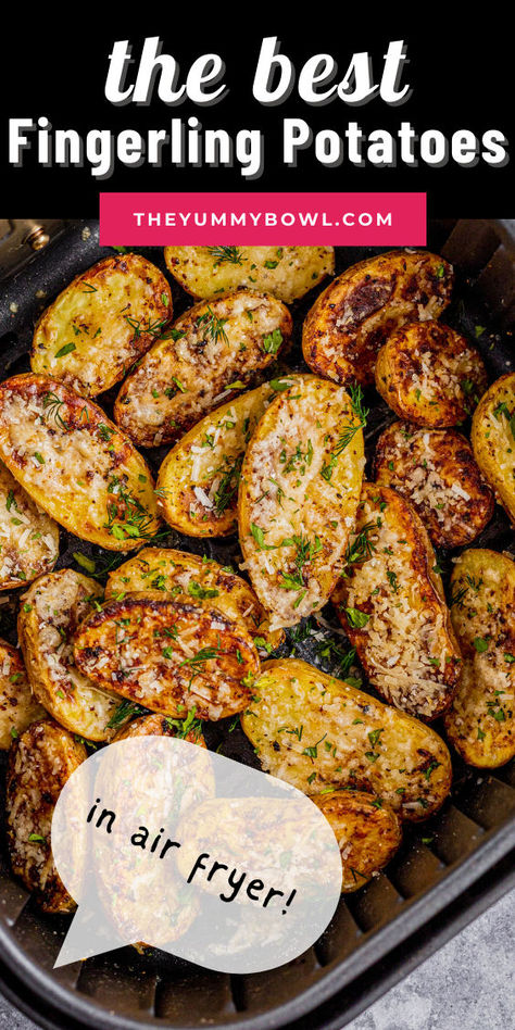 Fingerling Potatoes Recipes, Air Fry Potatoes, Air Fryer Baked Potato, Homemade French Fries, Fingerling Potatoes, Smashed Potatoes, Potato Side Dishes, How To Cook Potatoes, Sweet Potato Casserole