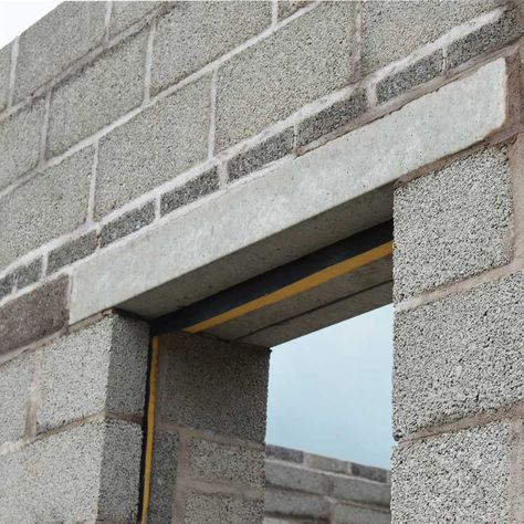 Concrete Lintels, Masonry Blocks, Cavity Wall, Concrete Block, Architecture Collage, Masonry Wall, Stone Masonry, Timber Frame Homes, Doors And Windows