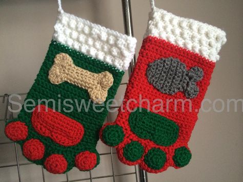 Looking for your next project? You're going to love Paw Stocking Pet Christmas Dog Cat by designer SemiSweetCharm. Paw Stocking, Stocking Crochet, Crochet Christmas Stocking Pattern, Cat Stockings, Crochet Stocking, Crocheted Christmas, Dog Christmas Stocking, Crochet Christmas Stocking, Confection Au Crochet