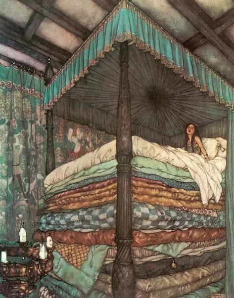 Christmas Stories For Kids, Hans Andersen, Kay Nielsen, Fairy Tale Princess, English Stories For Kids, Edmund Dulac, Real Princess, Short Stories For Kids, Princess And The Pea