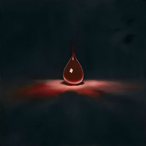 One drop of blood - Expressions Dark Painting, Blood Drop, Dark Paintings, Lighting Concepts, Hexagonal Mosaic, Geometric Form, One Drop, Red Light, Wall Color