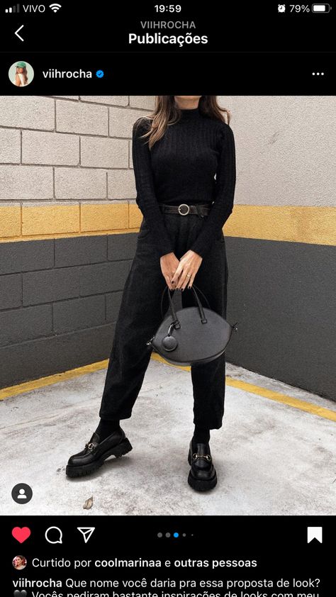 All Black Outfit With Loafers, Moccasin Outfits Women, Professional Outfits With Loafers, Work Outfits With Mules Flats, Mokasinke Outfit, Loafer Work Outfits Women, Moccasins Outfit Winter, Black Moccasins Outfit, Adrian Loafers Women Outfit