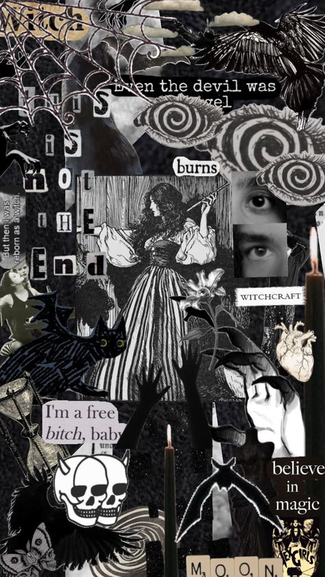 Witch Collage, Vampire Gothic, Eclectic Wallpaper, Swag Wallpaper, Witch Wallpaper, Wallpaper Wa, Gothic Wallpaper, Collage Scrapbook, Witchy Wallpaper