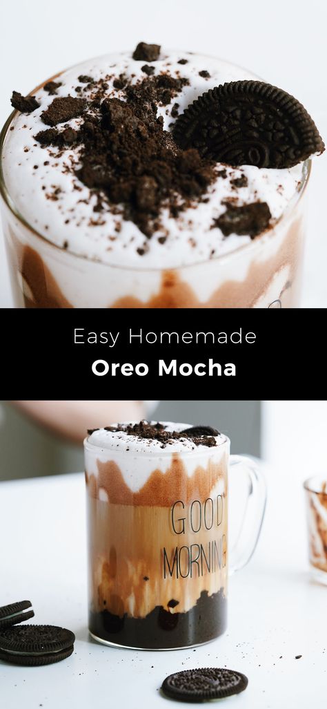 Specialty Espresso Drinks, Oreo Coffee Recipe, Scooters Coffee Drinks, Cookies And Cream Coffee, Specialty Coffee Recipes, Oreo Iced Coffee, Oreo Coffee, Speciality Coffee Recipes, Nespresso Recipes