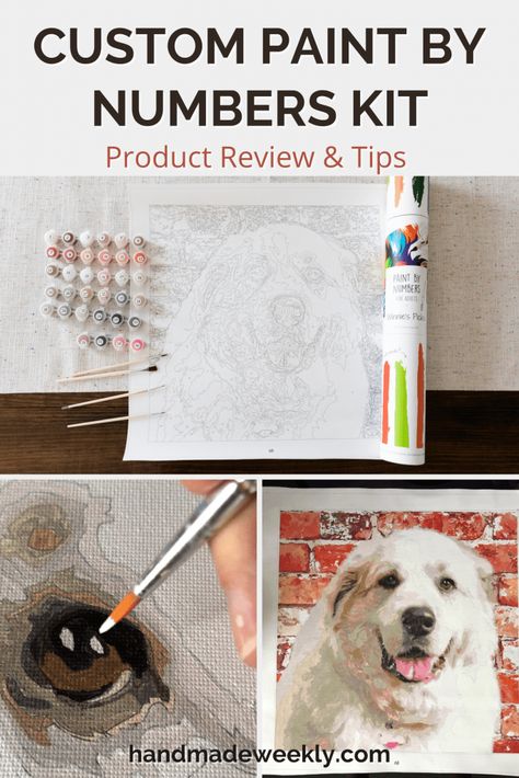 Custom Paint By Numbers - Product Review & Tips & Tricks! - Handmade Weekly Turn Photo Into Painting, Fathersday Crafts, Review Tips, Paint Your Pet, Tips For Success, Creative Home Decor, Paint By Numbers, Mothers Day Crafts, Paint By Number Kits