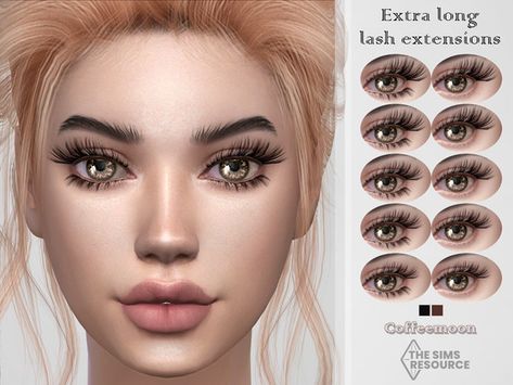 Long Lash Extensions, Mods Sims 4, Los Sims 4 Mods, Sims 4 Cc Eyes, Sims 4 Tsr, The Sims 4 Skin, Makeup Cc, Sims Packs, Brow Styling