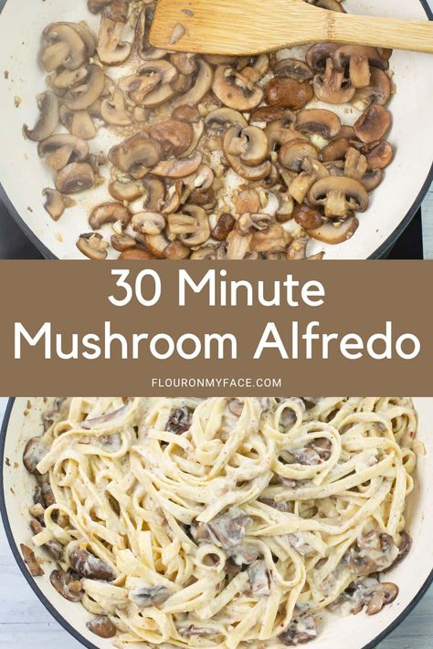 Alfredo Sauce Recipe With Mushrooms, Alfredo Sauce With Mushrooms, Mushroom Alfredo Pasta Recipes, Mushroom Fettucini Alfredo, Aarp Benefits, Mushroom Alfredo Sauce Recipe, Pasta Ahead Of Time, Pasta With Milk, Chicken Mushroom Alfredo