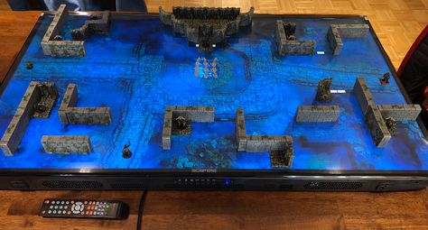 Using a TV as a battle map - suggestions and advice - Arts & Crafts - D&D Beyond General - D&D Beyond Forums - D&D Beyond Dnd Tv Table, D&d Table, Dnd Room Ideas, Dnd Room, Dnd Table, Diy Table Top, Battle Map, Fantasy Ideas, Virtual Tabletop