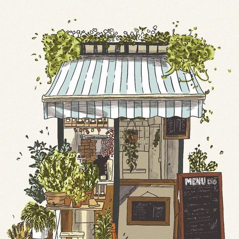 Mari Tan on Instagram: "Wouldn’t it be a dream to own a tiny flower shop like this? 🪴🌱 . . . . . #illustration #illustrator #illustrationartists #illustragram #illustrations #illustration_daily #illustratrice #illustrated #illustration_best #illustrationart #illustrationoftheday #illustratorsoninstagram #cuteart #cuteartwork #cuteillustration #ａｅｓｔｈｅｔｉｃ #plantlover #plantlife #plants #plantsart #plantillustration #drawdrawdraw #draweveryday #procreate #procreateillustration #womenofillustratio Cafe Shop Drawing Sketch, Flower Shop Aesthetic Drawing, Flower Shop Doodle, Flower Shop Drawings, Plant Shop Drawing, Plant Shop Illustration, Flower Stand Drawing, Flower Shop Sketch, Flower Shop Drawing