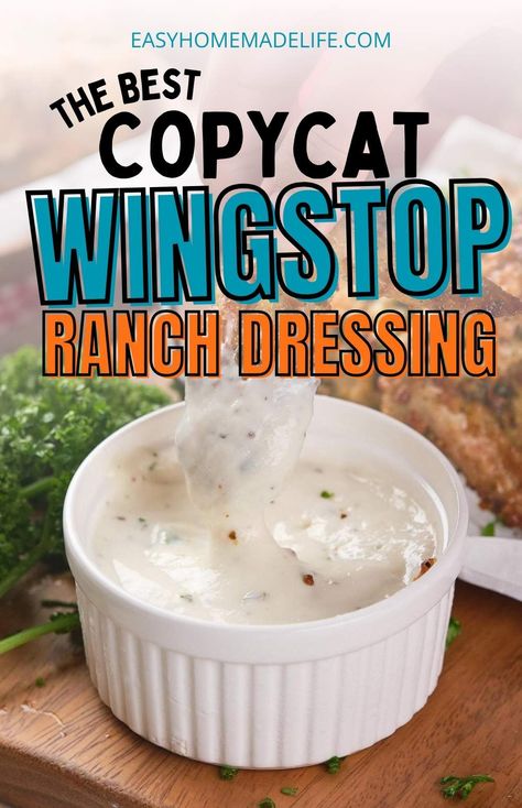 Easy Wingstop Ranch Recipe Wing Stop Ranch Recipe, Wingstop Ranch Dressing Recipe, Wingstop Ranch Dressing, Epsom Salt Scrub Recipe, Wingstop Ranch Recipe, Wingstop Ranch, Best Ranch Dressing, Salt Scrub Recipe, Brewing Coffee