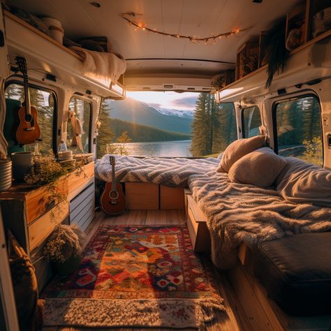 Aesthetic Camper Van, Van Living Interior, Rv Aesthetic, Camper Aesthetic, Van Interior Ideas, Van Life Aesthetic, Camper Interior Design, Bus Living, Kombi Home