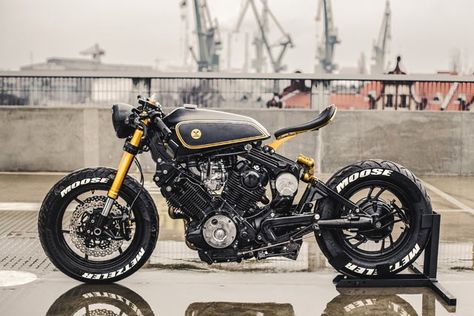 Yamaha XV Cafe Fighters from Moose Motodesign Yamaha Xsr900 Cafe Racers, Yamaha Xs Cafe Racer, Yamaha Xv 750 Cafe Racer, Yamaha Mt07 2022, Virago Cafe Racer, Cb 750 Cafe Racer, Yamaha Montage 8, Motos Yamaha, Xe Ducati