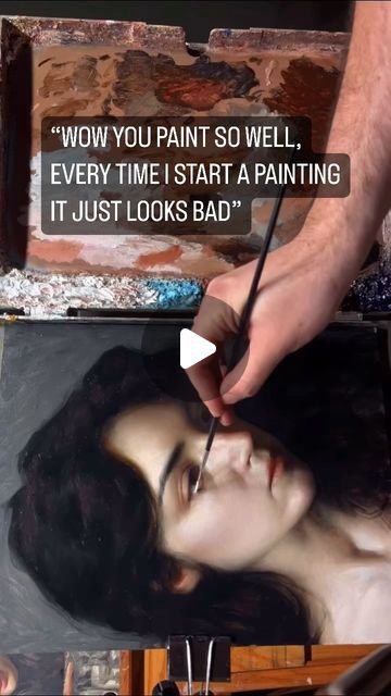 Gustavo Ramos on Instagram: "Don’t ever get discouraged if the early stages of your painting aren’t making you happy. You wouldn’t try a bite of a recipe before it’s finished cooking and expect it to taste good, right?

Now it’s true that sometimes we all need help knowing how to make paintings tastier 🤤 and the good news is that what you’re seeing here is part of a five hour painting demo where I share all my secrets from first to last paint layer. Write LAYERS in the comments and I’ll send you the first whole hour of the video." From First To Last, Painting Demo, The Good News, Random Art, So True, Good News, Then And Now, Are You Happy, The Good