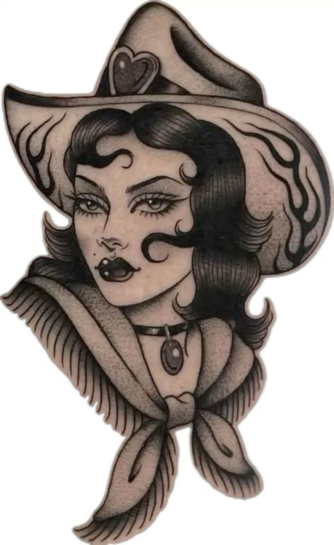 Traditional Tattoo Woman, Cowgirl Tattoos, Traditional Tattoo Inspiration, Western Tattoos, Traditional Tattoo Sleeve, Old School Tattoo Designs, Pin Up Tattoos, Traditional Tattoo Art, Tattoo Portfolio