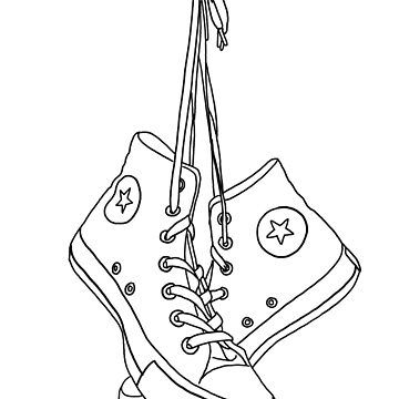 Converse Hanging, Converse Tattoo, Converse Drawing, Reference Board, Hanging Shoes, Shoes Drawing, A Journal, Hardcover Journals, Body Art