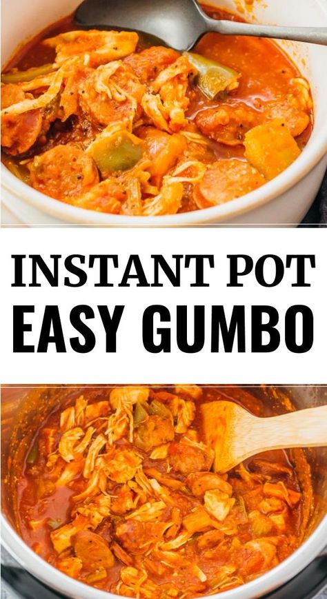 Low Carb Whole 30, Instant Pot Gumbo Recipe, Instant Pot Gumbo, Whole 30 Keto, Easy Gumbo, Easy Pressure Cooker Recipes, Healthy Instant Pot, Chicken And Sausage, Keto Gluten Free