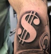 Money Sight Tattoo, Dollar Sign Tattoo Design, Money Roll Tattoo Design, Money Sleeve Tattoos, Money Tattoo Stencil, Money Bag Tattoo Stencil, Money Rolls Tattoo, Money Sign Tattoo, Westside Tattoo