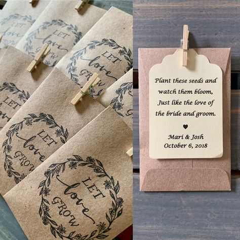 Wedding Seed Packet Favors, Grow Seeds, Custom Seed Packets, Seed Packets Favors, Gift For Guests, Seed Favors, Let Love Grow, Seed Wedding Favors, Favors Ideas